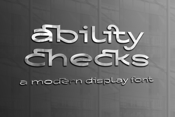Ability Checks: A Modern Display Font for Eye-Catching Campaigns