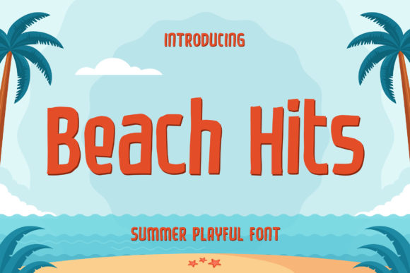 Beach Hits: A Playful Display Font for Engaging Designs