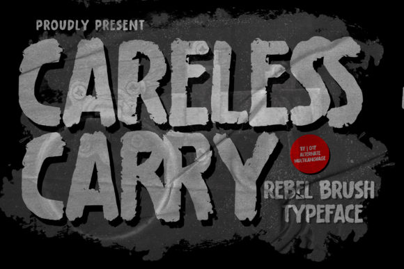 Careless Carry: A Bold and Brushed Display Font for Web Design