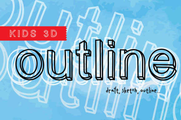 Finding a Fun and Readable Typeface with Kids 3D Outline