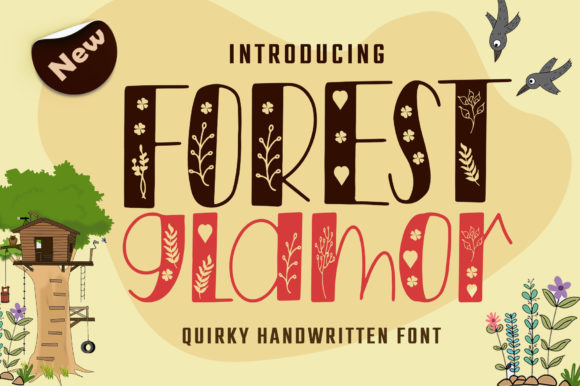Forest Glamor: A Unique Display Font for Creative Web Design