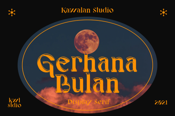 Gerhana Bulan: A Chic and Trendy Display Font for Editorial Design