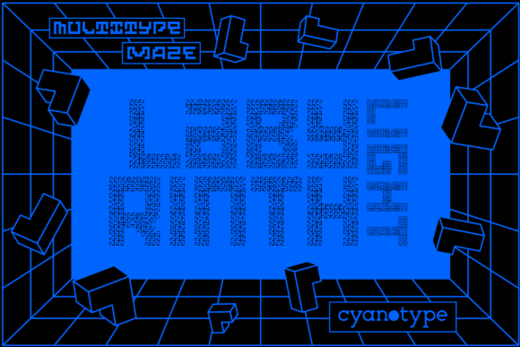 MultiType Maze Labyrinth Light: A Unique Display Font for Creative Campaigns