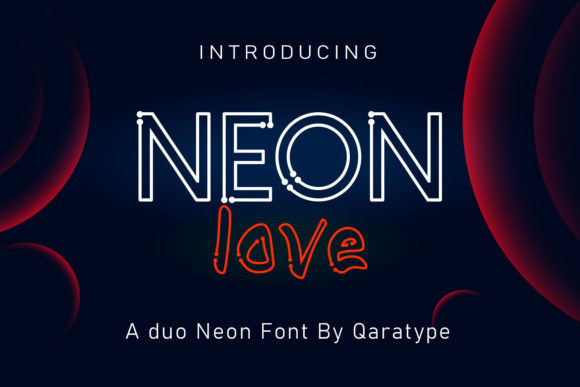 Neon Love: A Modern Display Font for Crafters and Makers