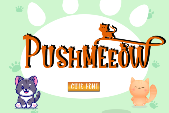 Pushmeeow: A Whimsical Display Font for Editorial Design