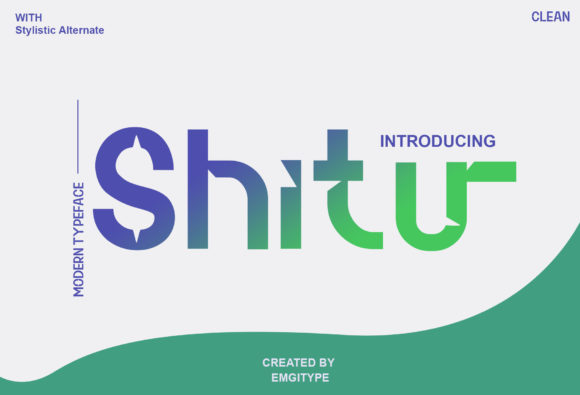 Shitu: A Futuristic Display Font for Modern Crafters